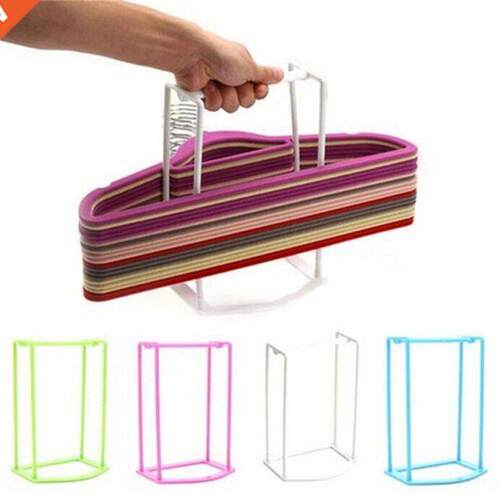 Practical Plastic Clothes Hanger Stacker Holder Storage Orga