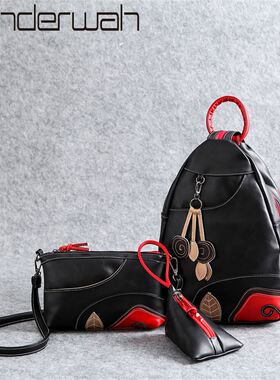 VANDERWAH 3 sets Multifunction Women Backpack Fashion Vinta