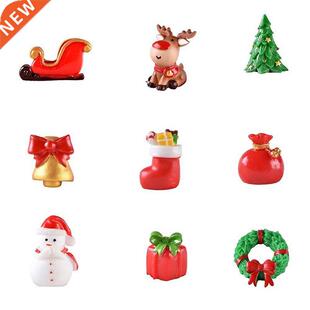 1PC Resin Materials Miniature Christmas Santa Claus Snowman