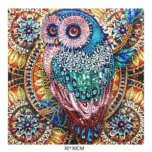 5D Owl Shaped Diamond Painting Embroidery Needlework Rhinest