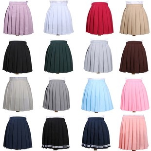 Japanese Pleated Cos Macarons High Waist Skirt Women's Skirt