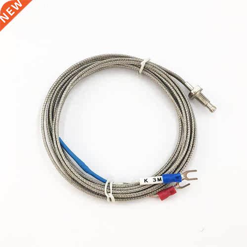 3/2/1M K-Type Thermocouple Control M6 Thread Screw Probe Tem