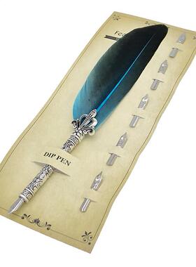 Retro Feather Dip Fountain Pen Vintage Feather Quill Dip Fou