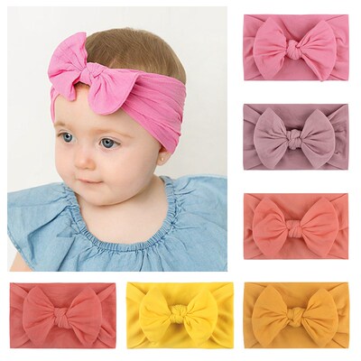 3-10pcs Children Seamless Super Soft Nylon Chiffon Hairband