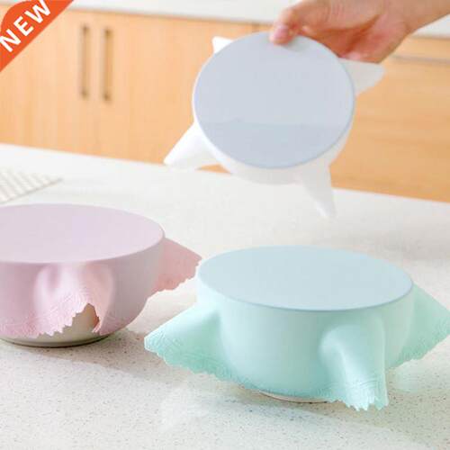 Reusable Stretch Food Saran Silicone Wrap Keeping Cover Lid