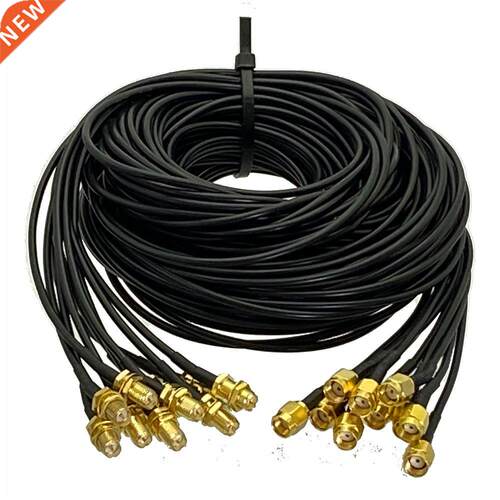 RG174 RP SMA Male Jack to RP SMA Female Plug Bulkhead Crmp