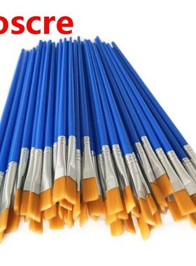 Paint Brushes Set 50 Pcs Kids Nylon Flat Hair Small Oil Wate