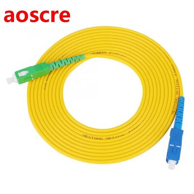 2 Pcs PVC Fiber Jumper 5m SC/APC-UPC Single Mode Optical Fib