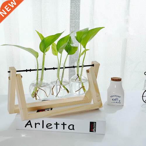 Terrarium Creative Hydroponic Plant Transparent Vase Wooden