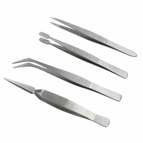 4Pcs Precision Electronic Tweezers Set Anti-static Picking F
