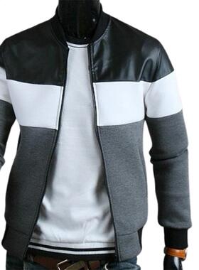 New nd Fashion Men's Jacket Comfortable Top Zipper Faux