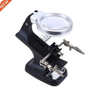 x 4.5x DeskMagnifier LED Auxiliary Clip Hol Clamp Hand I