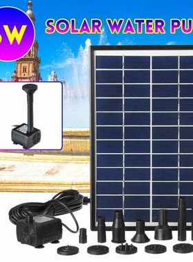 6W Solar Power Panel Water Pump 500L/H Garden Landscape Floa