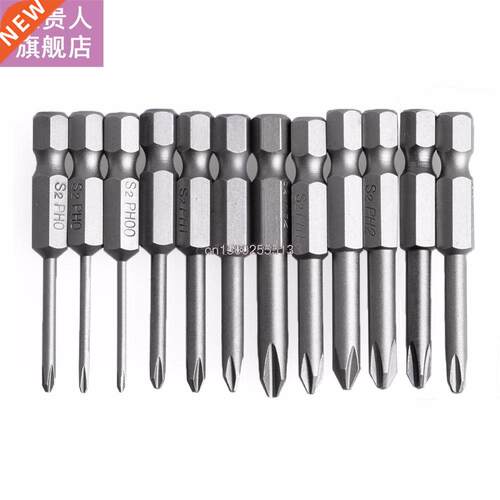 New 12Pcs 50mm 1/4 Inch Hex Shank Magnetic Phillips Cross Sc