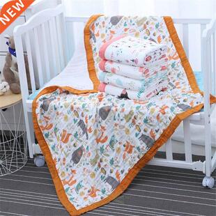 Muslin Cotton Blanket Swaddle Baby Kids 6-Layers Infant Brea
