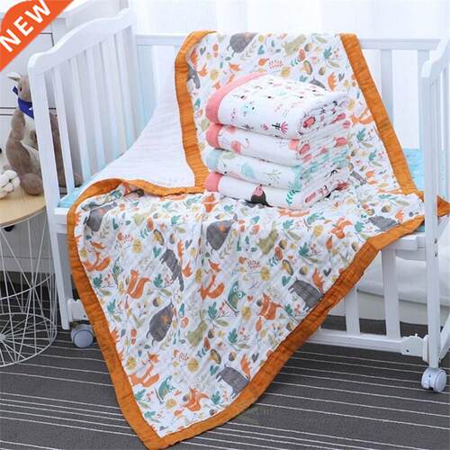 Muslin Cotton Blanket Swaddle Baby Kids 6-Layers Infant Brea