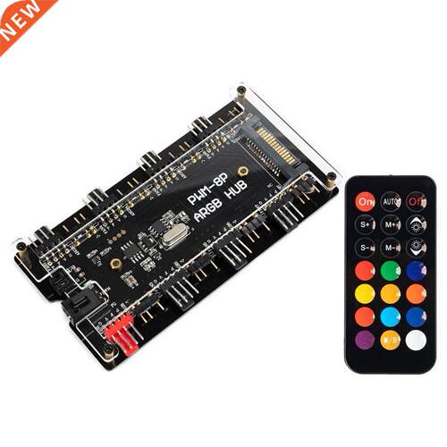 PWM Fan ARGB LED HUB Remote Control 1 To 8 Multi Way Splitte