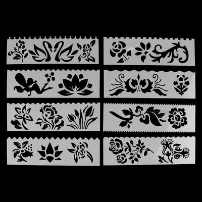 8Pcs/set Kids Plastic Drawing Template Rulers Stencils DIY P