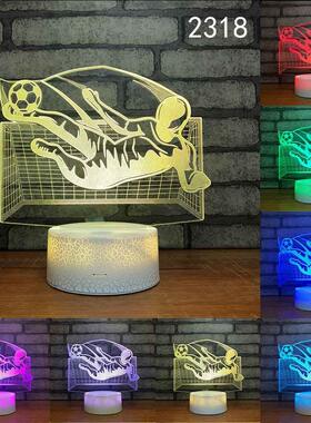 Acrylic 3d Lamp Football Led USB Night Light Home Deocration