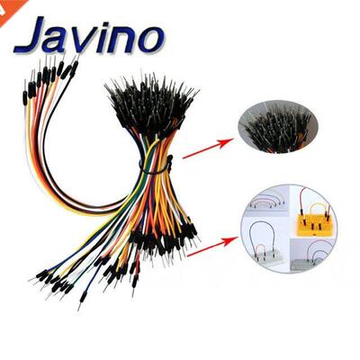 65pcs/sets Male to Male Flexible Breadboard Line Jumper Cabl
