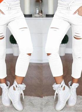 2021 New Ripped Jeans For Women Women Big Size Ripped Trouse