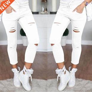 2021 New Ripped Jeans For Women Women Big Size Ripped Trouse