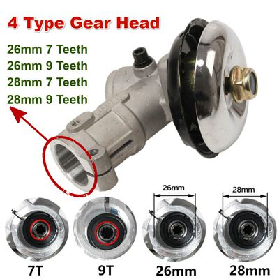 26/28mm 7/9T Trimmer Gearbox Brush Cutter Trimmer Replace Ge