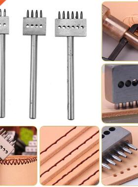 5mm 2+4+6 Prong Leather Punch Tools Row Circular Hole Stitch