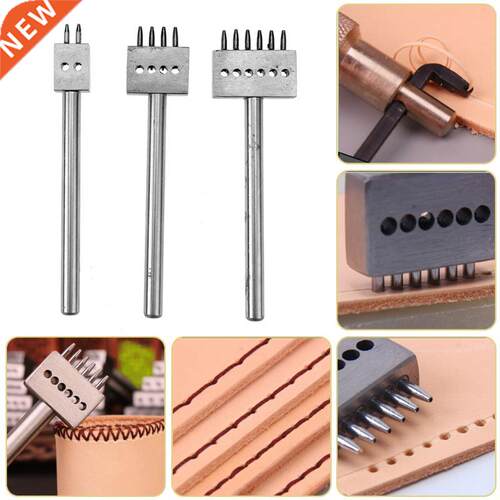5mm 2+4+6 Prong Leather Punch Tools Row Circular Hole Stitch