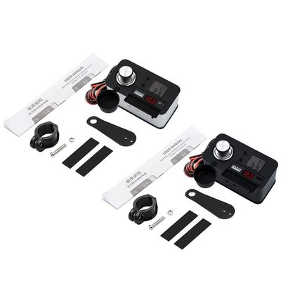 Motorcycle USB Type C PD Charger with LED Digital Clock Volt