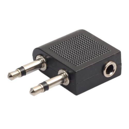 3.5mm Female Jack To 3.5mm Male Plug Airplane Earphone Audio