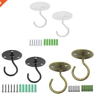 2 Pcs Heavy Duty Plant Ceiling Hook Metal Wall Mounted Hangi