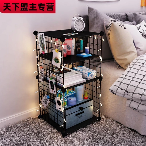 Прикроватная тумбочка, простой шкаф для хранения вещей в скандинавском общежитии, небольшой шкаф для хранения вещей, простая железная полка для хранения вещей для аренды в спальне.