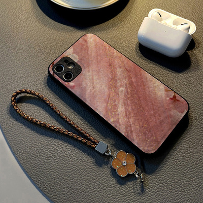 适用oppofind x9 Pro x8 x7 x6 x5 pro/Find X8Ultra手机壳硅胶创意皮纹全包防摔保护套挂绳新款金箔粉色花朵