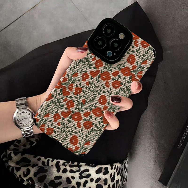 高级绿叶红花适用vivo S15手机壳S16 S10 pro新款 s9 s7 s19 s17创意s20个性s12 e保护套软硅胶女高级