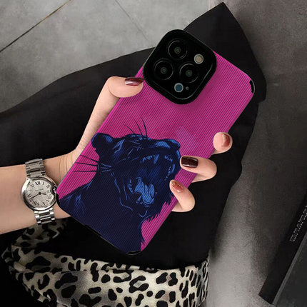 适用华为nova15 11 pro手机壳9 8 7 6 pro nova 9se新款12 4e 3i 7se创意软保护套硅胶女高级玫红油画黑虎