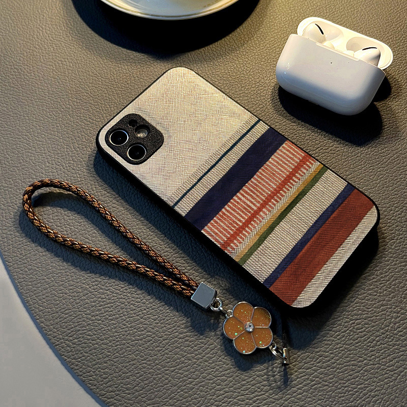 适用oppofind x8 x7 x6 x5 pro/x3/Find X8 Pro手机壳硅胶创意皮纹全包防摔保护套女挂绳新款彩色拼接条纹
