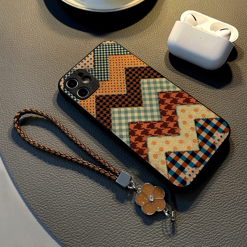 适用oppofind x8 x7 x6 x5 pro/x9/Find X8 Pro手机壳硅胶创意皮纹全包防摔保护套女挂绳新款拼接格子波点