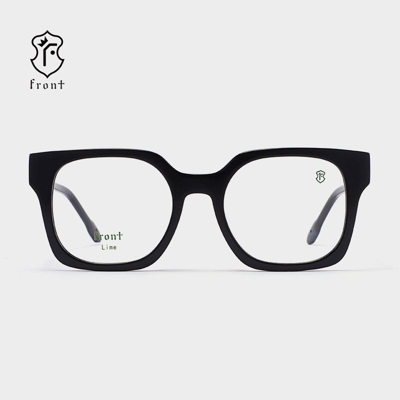 Front2020新款ins风黑框眼镜可配近视板材眼镜架男女中性款 L1002