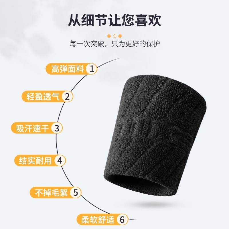 运动护腕男女羽毛球网球篮球吸汗夏季腱鞘扭伤手腕擦汗巾护套实用