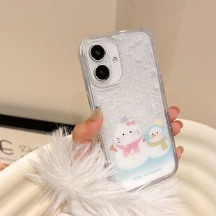 闪粉雪白流沙适用vivoy36 y35 y78手机壳女新款s20 s19 s18卡通x200 x100 x90可爱s17 s16 s18全包s20保护套