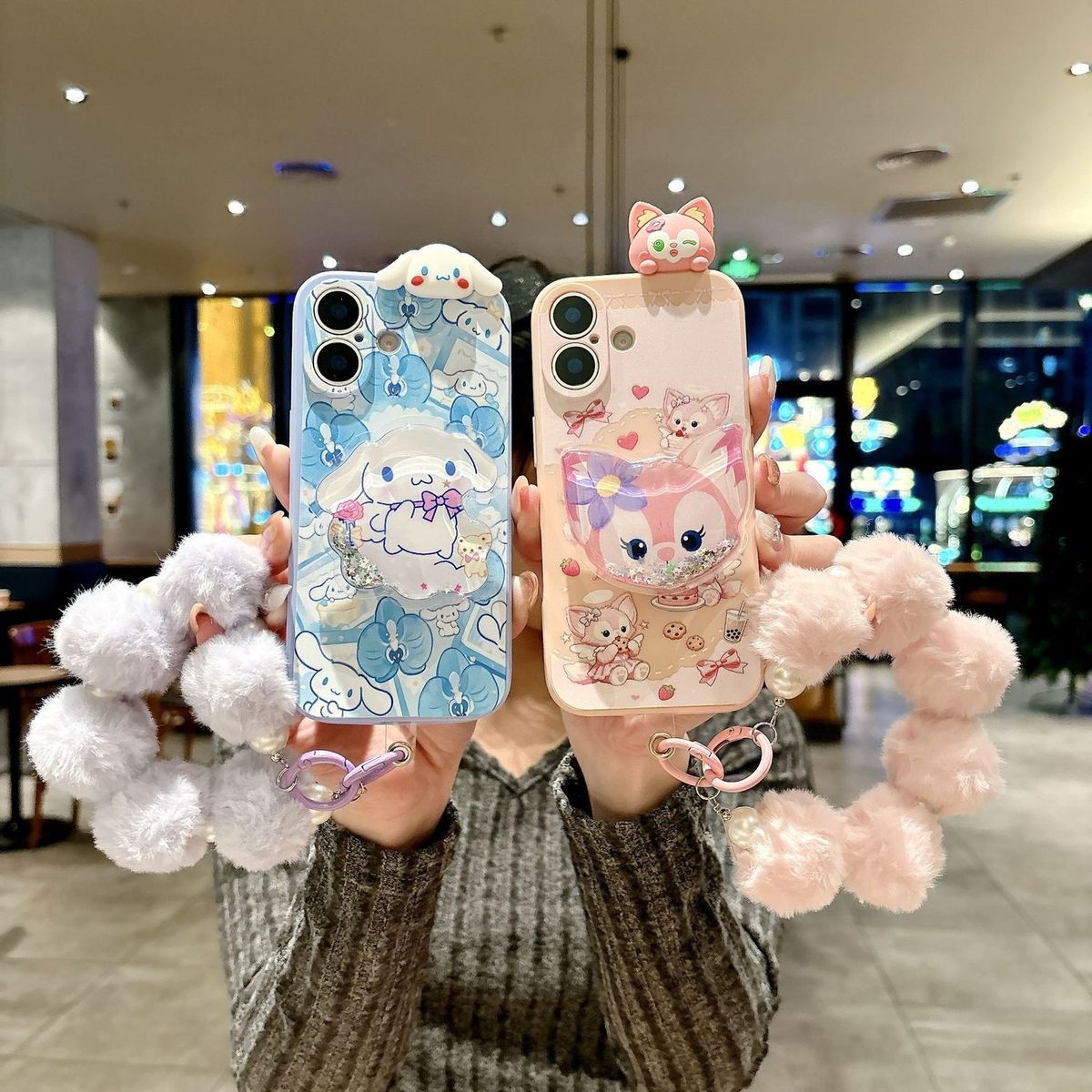 适用于vivos5手机壳女新款s1毛绒手珠s6饼干玲娜贝儿s7全包式s9防摔s10玉桂狗s12小众s15e创意s16pro软保护套