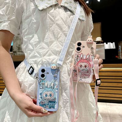 适用于oppok13拉布布手机壳女新款k12x立体趴趴k11全包式k10斜跨k9s防摔k7硅胶k5潮流k3个性卡通k1pro保护套