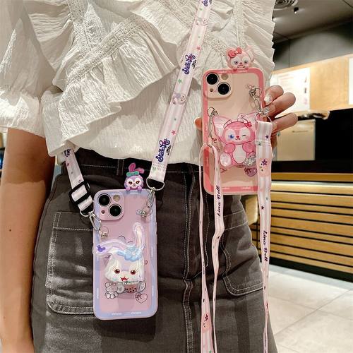 适用于红米note7手机壳女新款note7pro奶茶玲娜贝儿note8斜挎背带note8pro防摔note95g可爱星黛露硅胶保护套