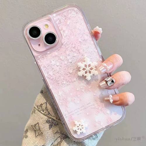 小众情侣雪花适用于iqooz9 z8 z7手机壳zz6 z5 z3流沙iqooneo10 9 8全包neo7 6 5时尚iqoo13 12 11耐脏保护套