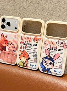 首创鼓包壳尼克朱迪适用oppoa57手机壳女新款a58x疯狂动物城a58情侣a55全包式a53s防摔a56气垫a96潮a93保护套