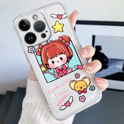 夏日卡通美少女适用vivoy300 y200 y100i手机壳v40 v30 v29新款s20 s19 s18透明x200 x100 x90防摔x80硅胶x70