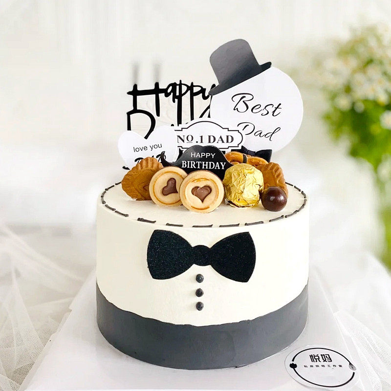 父亲节蛋糕装饰插牌黑色系胡子暴富礼帽领结爸爸男神生日快乐插件,节庆用品/礼品,节日装扮用品,淘宝优惠券,粉丝福利购,淘宝优惠卷