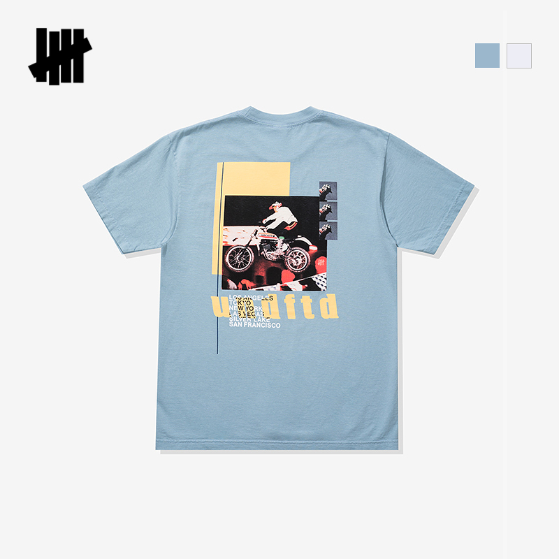 UNDEFEATED五条杠官方春季新品潮流美式街头摩托图案短袖T恤