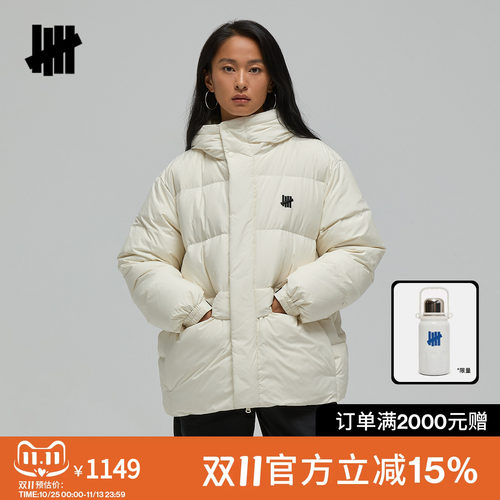UNDEFEATED五条杠官方美式经典LOGO款中量连帽羽绒服26秋冬保暖